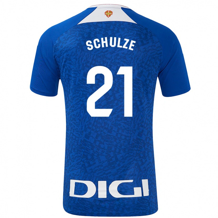 Danxen Mujer Camiseta Bibiane Schulze #21 Azul Real 2ª Equipación 2024/25 La Camisa México