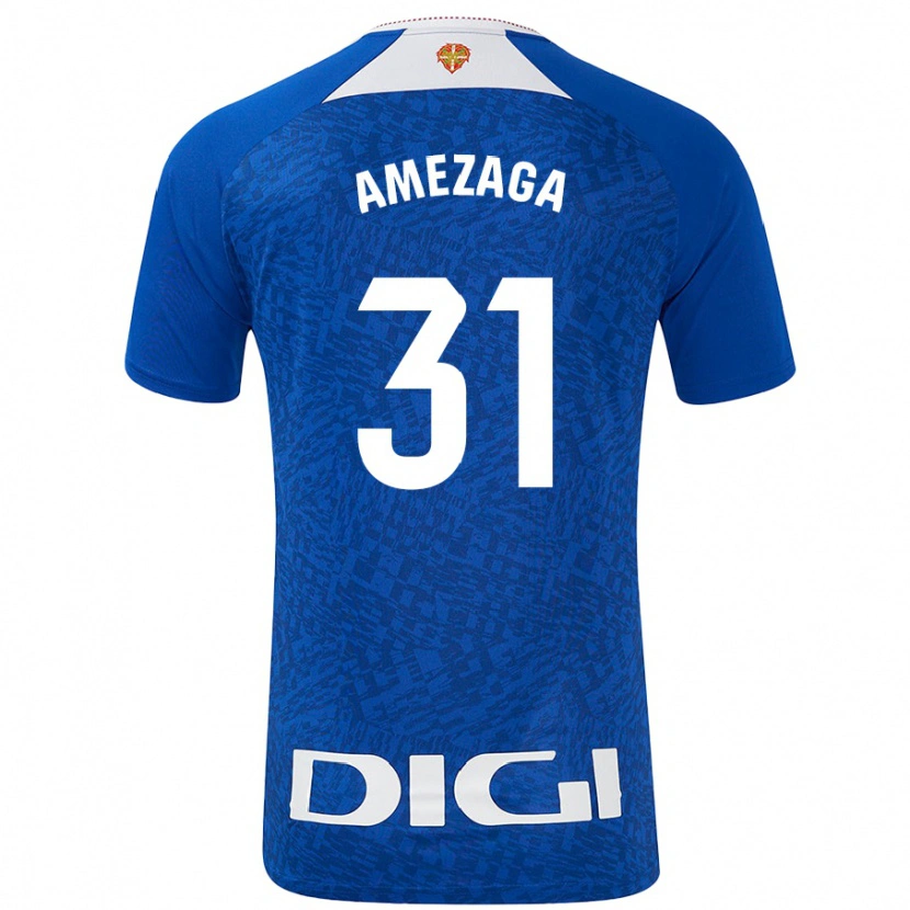 Danxen Mujer Camiseta Jone Amezaga #31 Azul Real 2ª Equipación 2024/25 La Camisa México