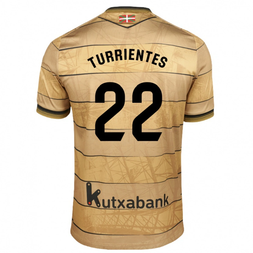 Danxen Mujer Camiseta Beñat Turrientes #22 Marrón 2ª Equipación 2024/25 La Camisa México