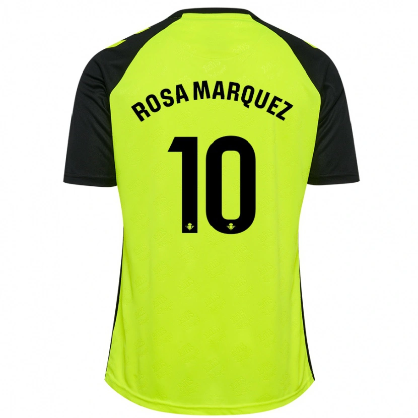 Danxen Mujer Camiseta Rosa Márquez Baena #10 Amarillo Fluorescente Negro 2ª Equipación 2024/25 La Camisa México
