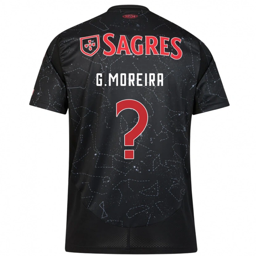 Danxen Mujer Camiseta Gonçalo Moreira #0 Negro Rojo 2ª Equipación 2024/25 La Camisa México
