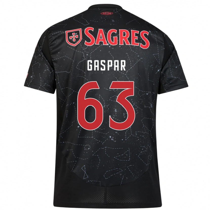 Danxen Mujer Camiseta Guilherme Gaspar #63 Negro Rojo 2ª Equipación 2024/25 La Camisa México
