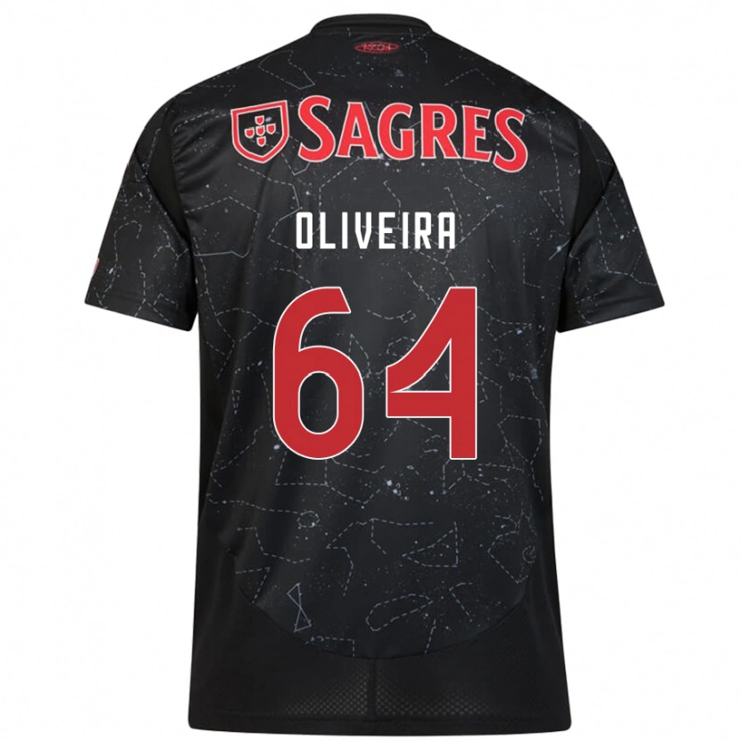 Danxen Mujer Camiseta Gonçalo Oliveira #64 Negro Rojo 2ª Equipación 2024/25 La Camisa México