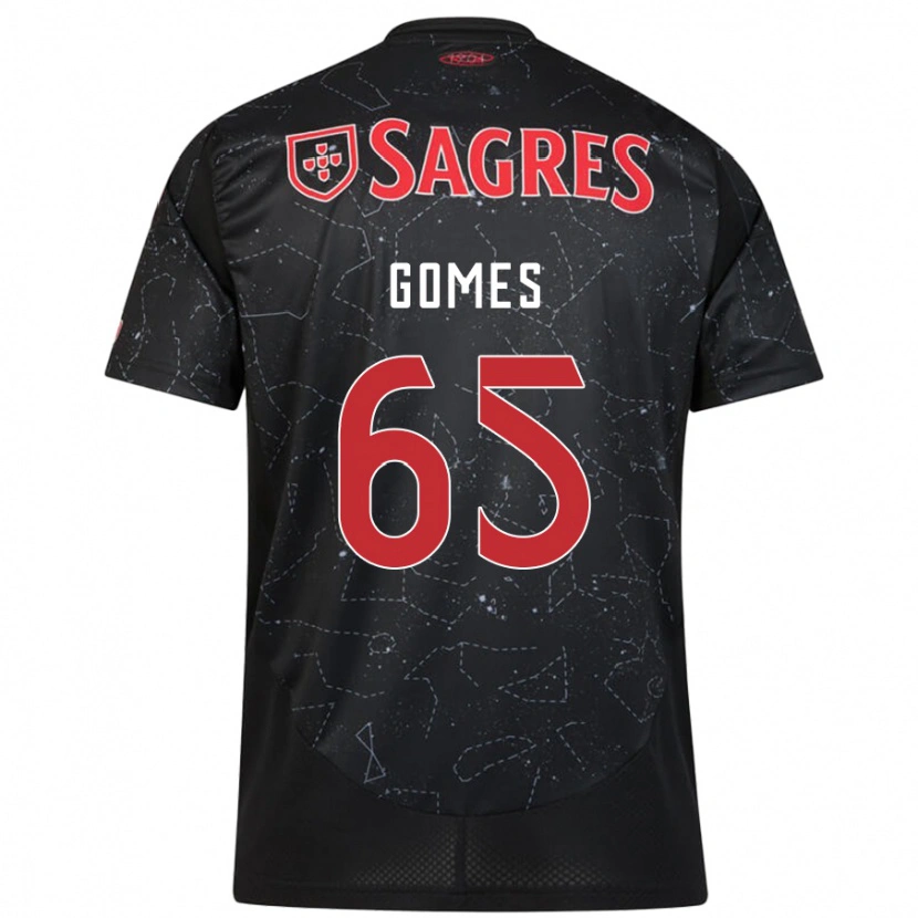 Danxen Mujer Camiseta André Gomes #65 Negro Rojo 2ª Equipación 2024/25 La Camisa México