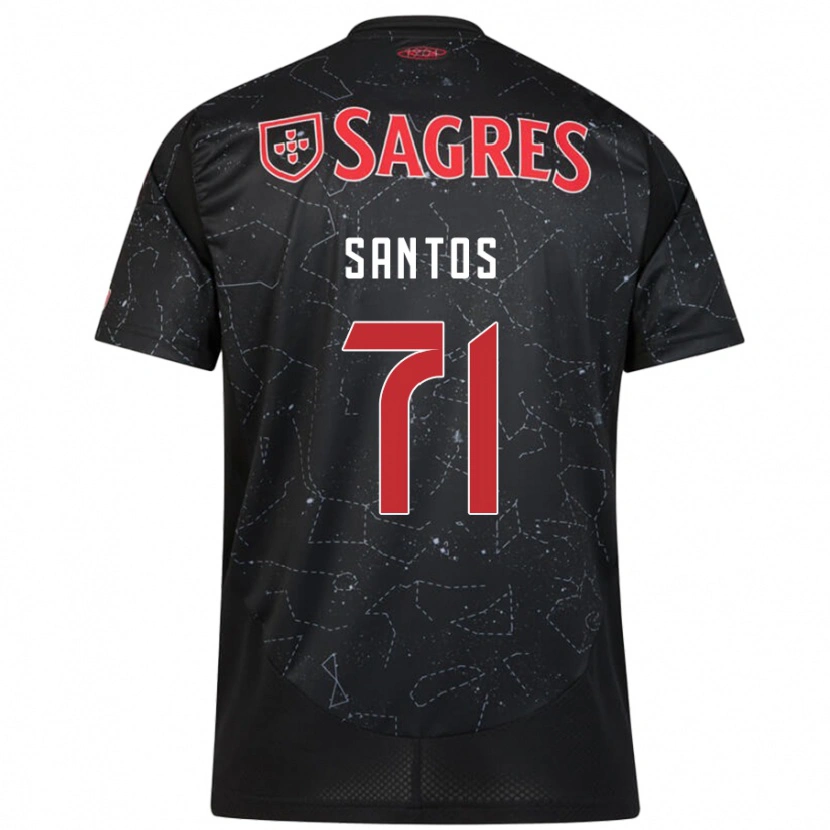 Danxen Mujer Camiseta Leandro Santos #71 Negro Rojo 2ª Equipación 2024/25 La Camisa México