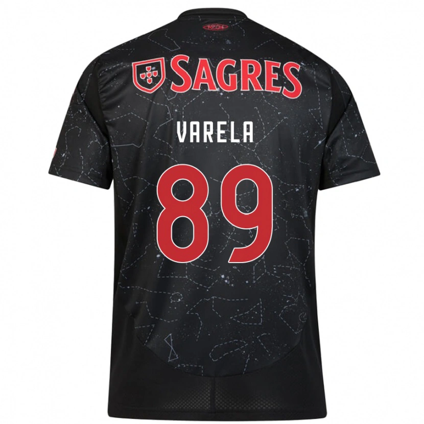 Danxen Mujer Camiseta Gustavo Varela #89 Negro Rojo 2ª Equipación 2024/25 La Camisa México
