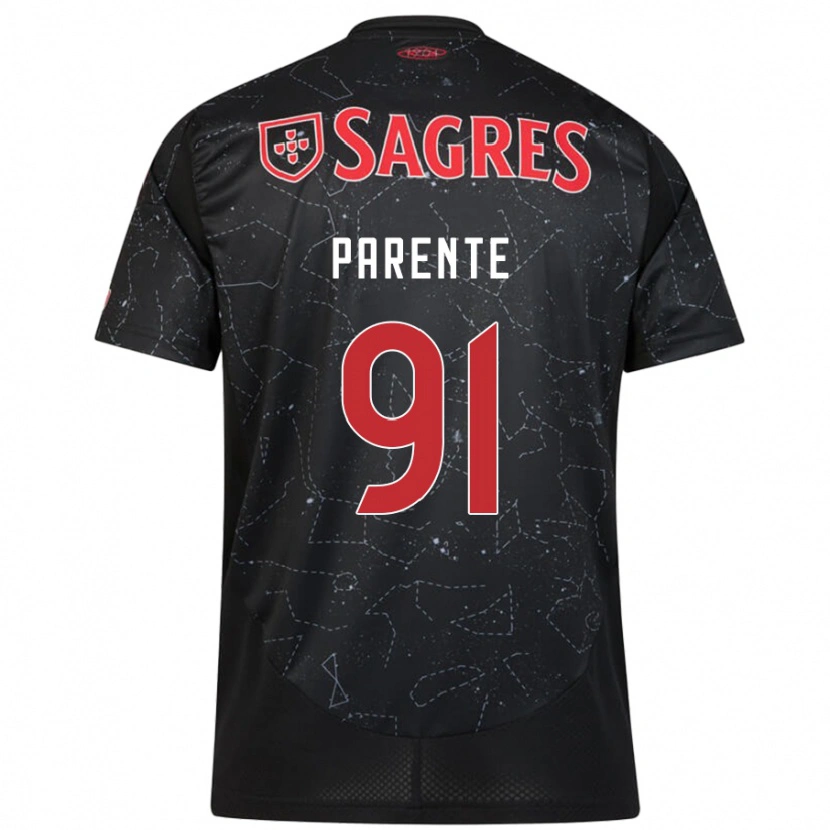 Danxen Mujer Camiseta Tiago Parente #91 Negro Rojo 2ª Equipación 2024/25 La Camisa México