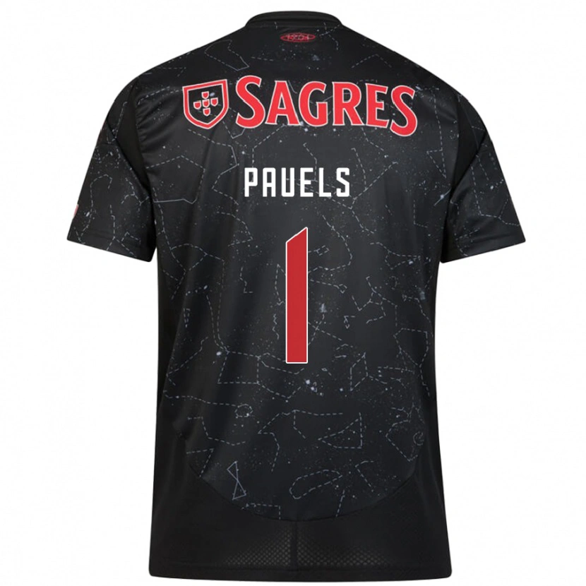 Danxen Mujer Camiseta Lena Pauels #1 Negro Rojo 2ª Equipación 2024/25 La Camisa México