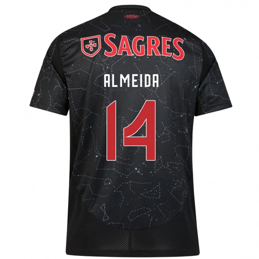 Danxen Mujer Camiseta Letícia Almeida #14 Negro Rojo 2ª Equipación 2024/25 La Camisa México