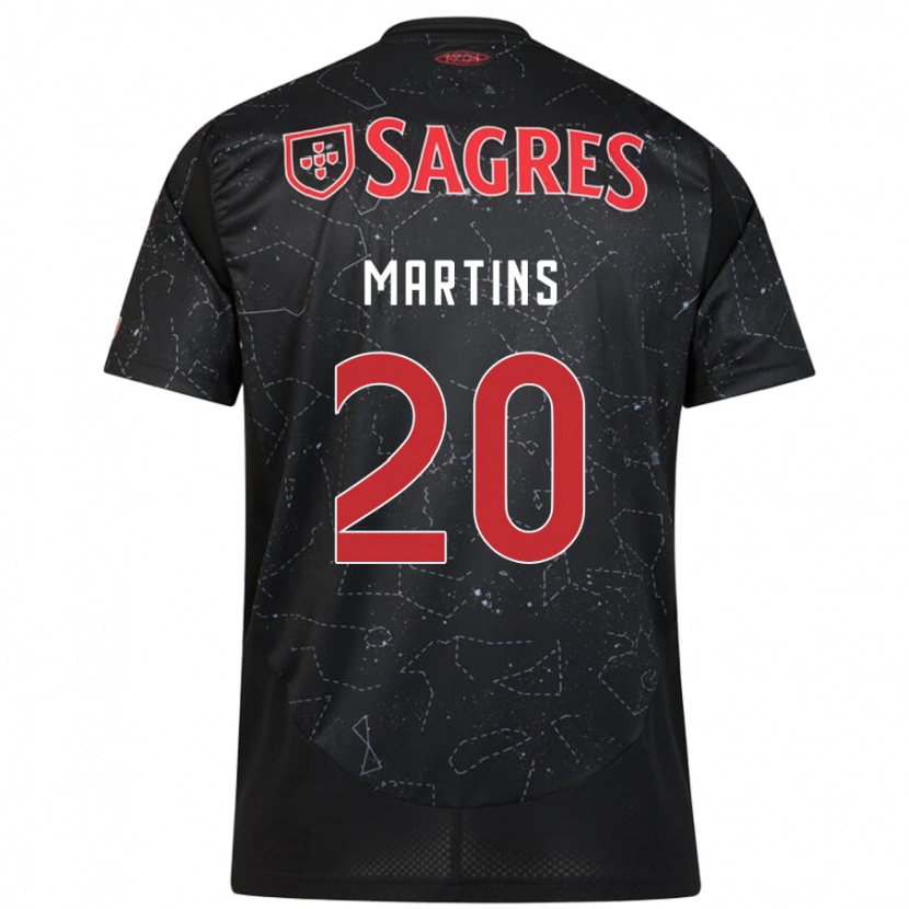 Danxen Mujer Camiseta Lara Martins #20 Negro Rojo 2ª Equipación 2024/25 La Camisa México