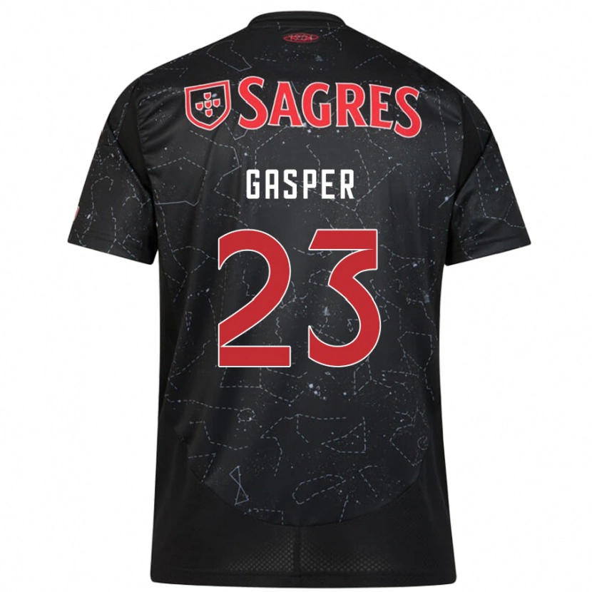 Danxen Mujer Camiseta Anna Gasper #23 Negro Rojo 2ª Equipación 2024/25 La Camisa México