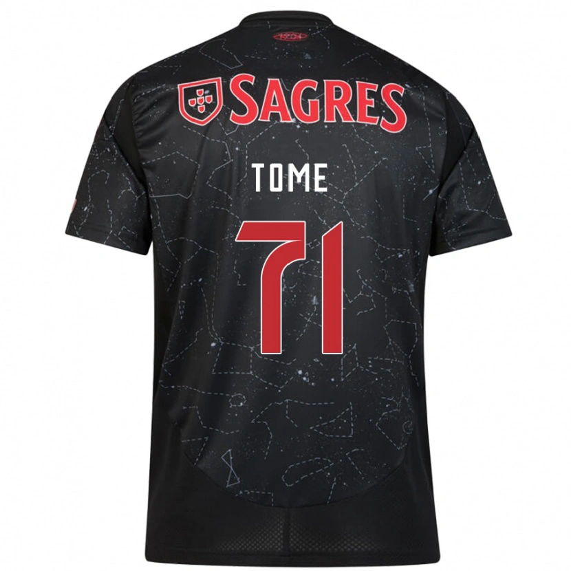 Danxen Mujer Camiseta João Tomé #71 Negro Rojo 2ª Equipación 2024/25 La Camisa México