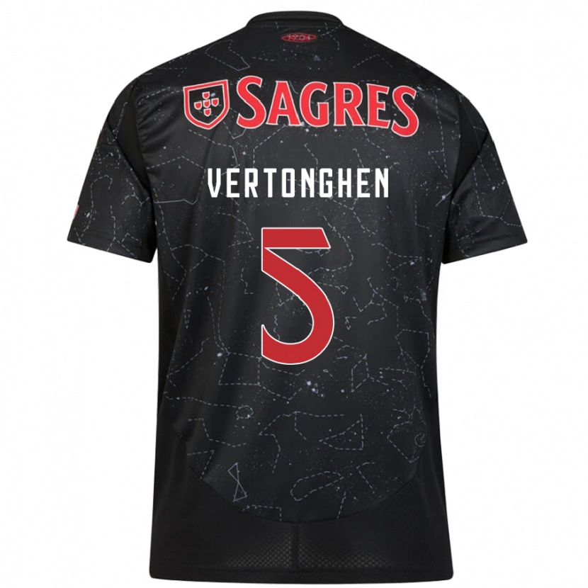Danxen Mujer Camiseta Jan Vertonghen #5 Negro Rojo 2ª Equipación 2024/25 La Camisa México