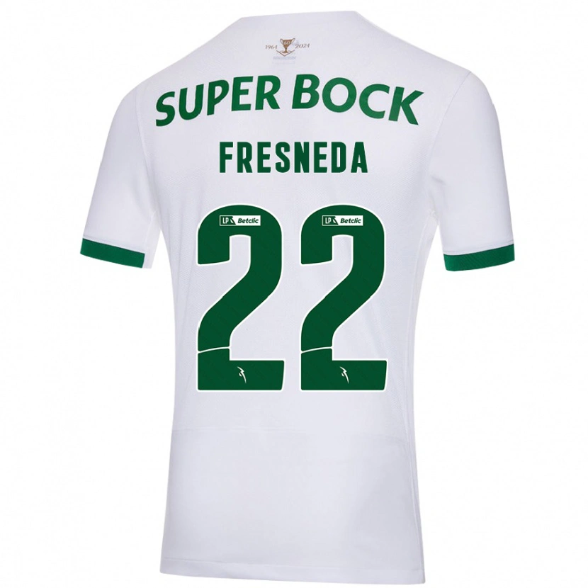 Danxen Mujer Camiseta Iván Fresneda #22 Blanco Verde 2ª Equipación 2024/25 La Camisa México