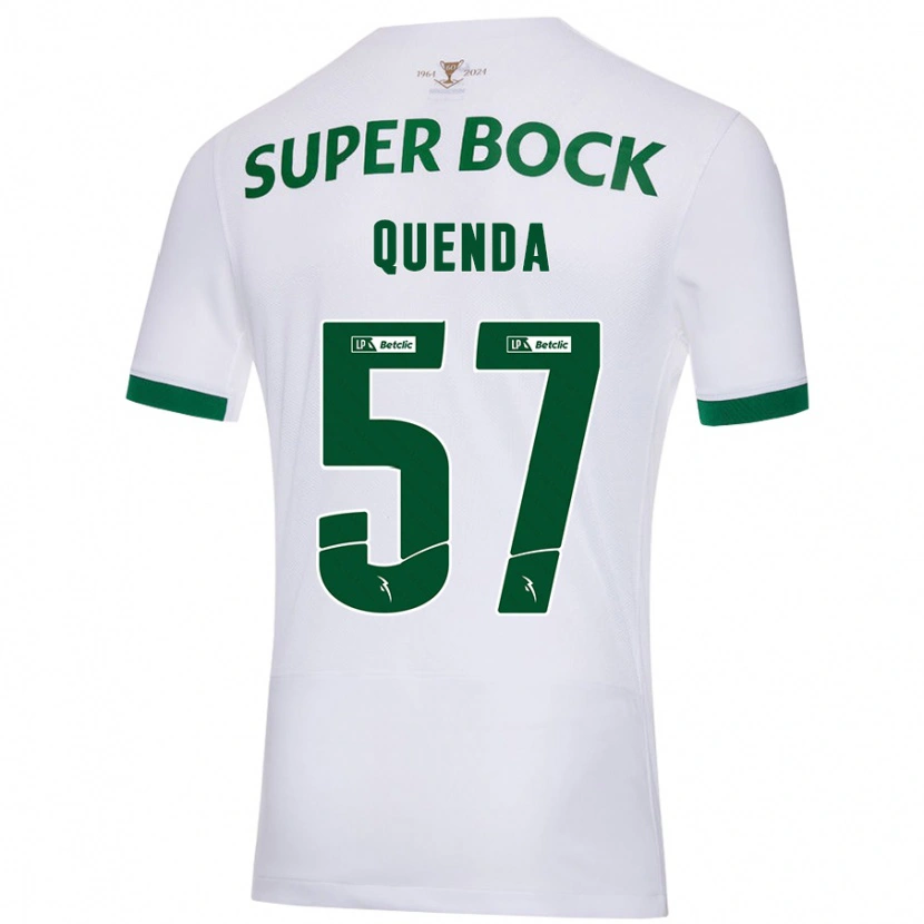 Danxen Mujer Camiseta Geovany Quenda #57 Blanco Verde 2ª Equipación 2024/25 La Camisa México