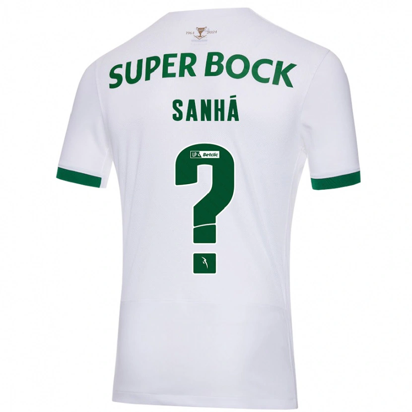 Danxen Mujer Camiseta Micael Sanhá #0 Blanco Verde 2ª Equipación 2024/25 La Camisa México