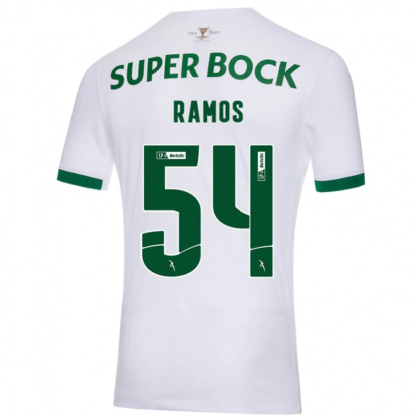 Danxen Mujer Camiseta Bruno Ramos #54 Blanco Verde 2ª Equipación 2024/25 La Camisa México