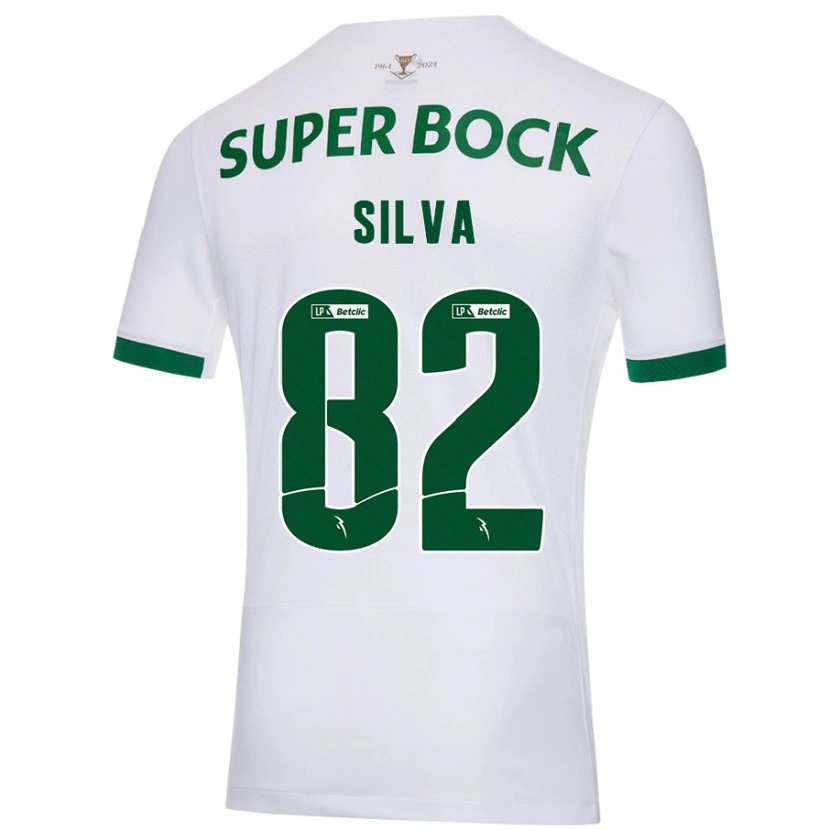Danxen Mujer Camiseta Gabriel Silva #82 Blanco Verde 2ª Equipación 2024/25 La Camisa México