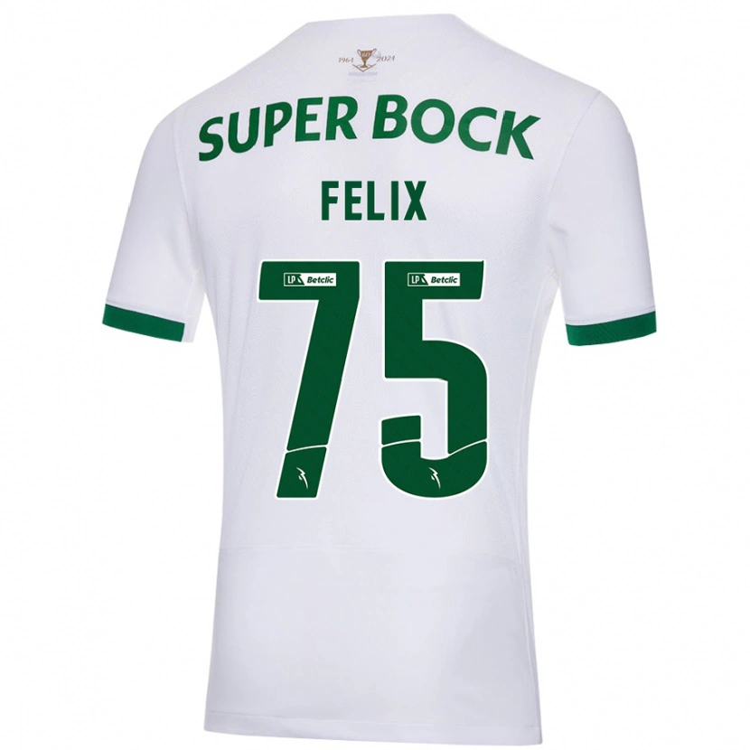 Danxen Mujer Camiseta Vando Félix #75 Blanco Verde 2ª Equipación 2024/25 La Camisa México