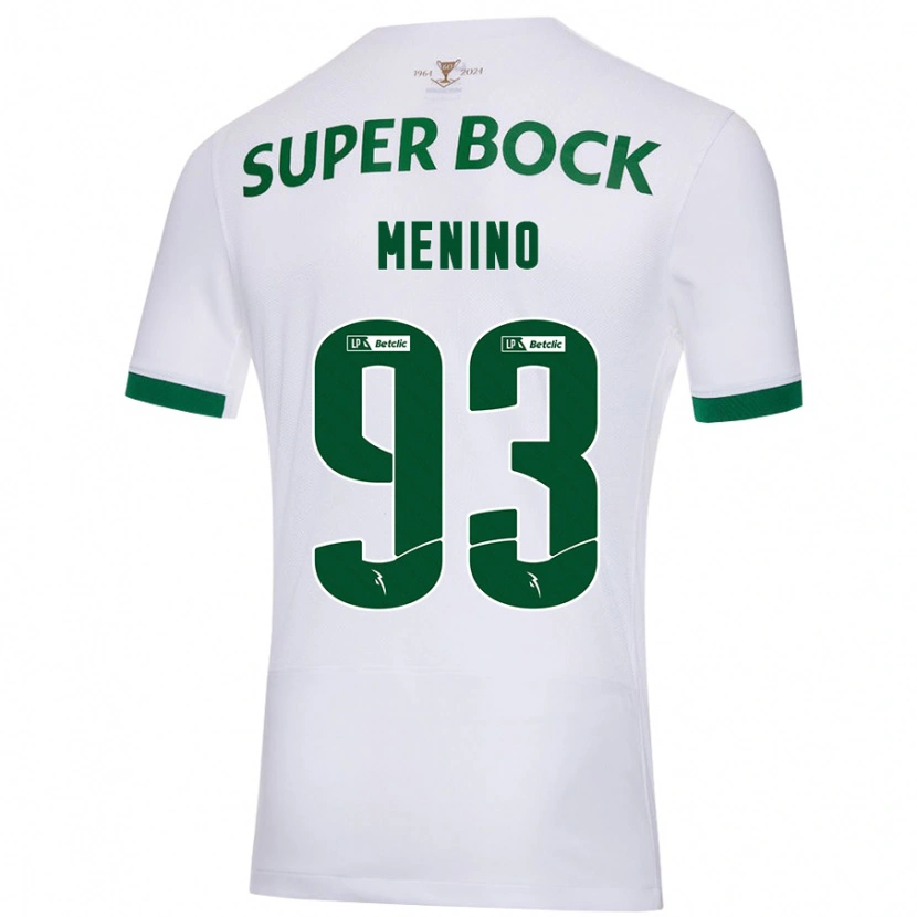 Danxen Mujer Camiseta Miguel Menino #93 Blanco Verde 2ª Equipación 2024/25 La Camisa México