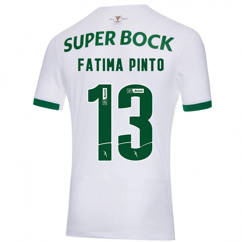 Danxen Mujer Camiseta Fátima Alexandra Figueira Pinto #13 Blanco Verde 2ª Equipación 2024/25 La Camisa México
