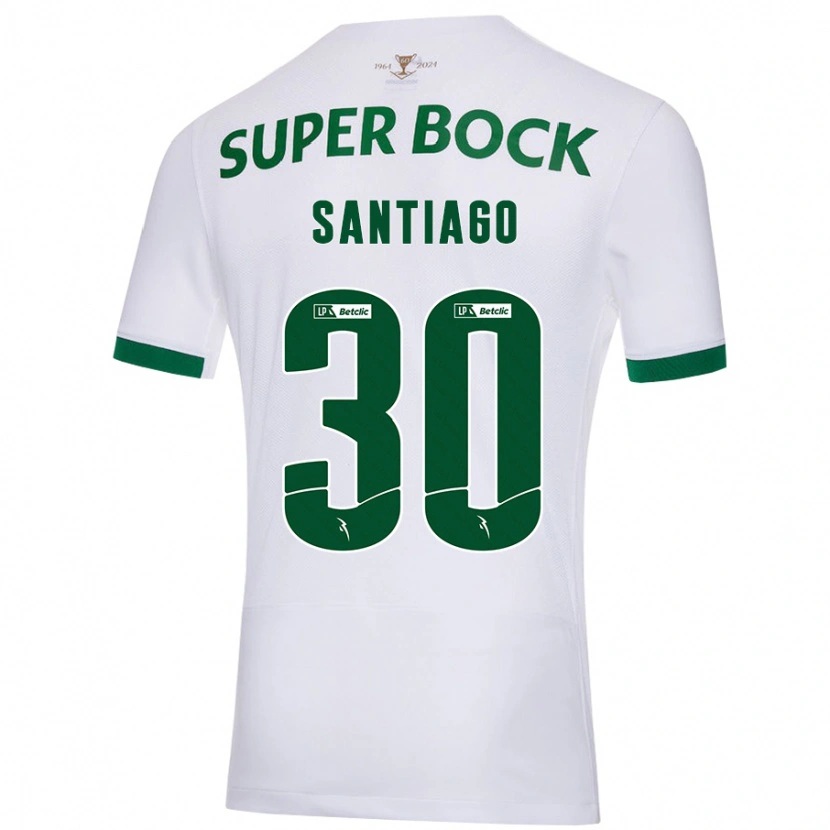 Danxen Mujer Camiseta Carolina Santiago #30 Blanco Verde 2ª Equipación 2024/25 La Camisa México