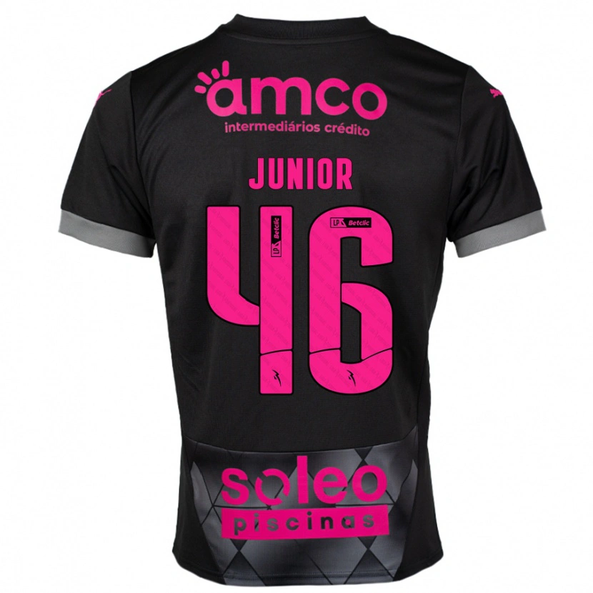 Danxen Mujer Camiseta Mário Junior #46 Negro Rosa 2ª Equipación 2024/25 La Camisa México
