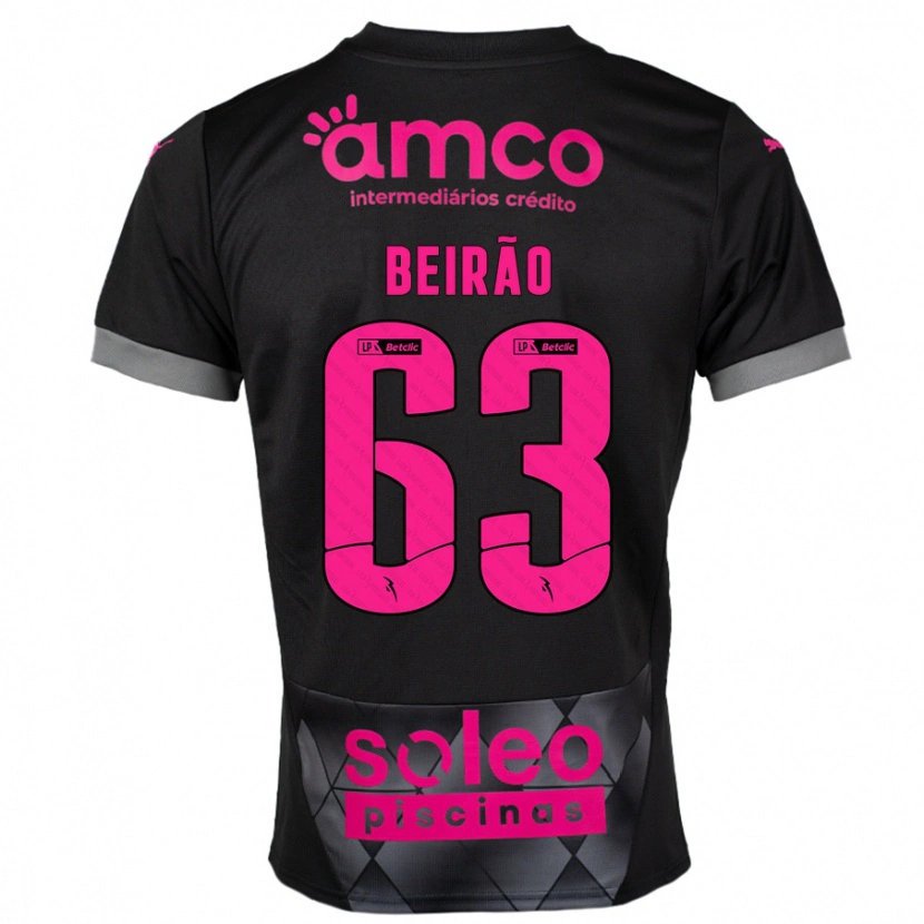 Danxen Mujer Camiseta Rodrigo Beirão #63 Negro Rosa 2ª Equipación 2024/25 La Camisa México