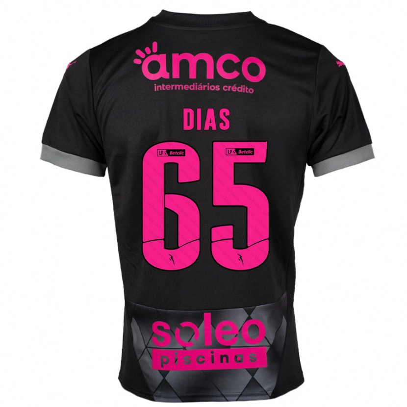 Danxen Mujer Camiseta Leandro Dias #65 Negro Rosa 2ª Equipación 2024/25 La Camisa México