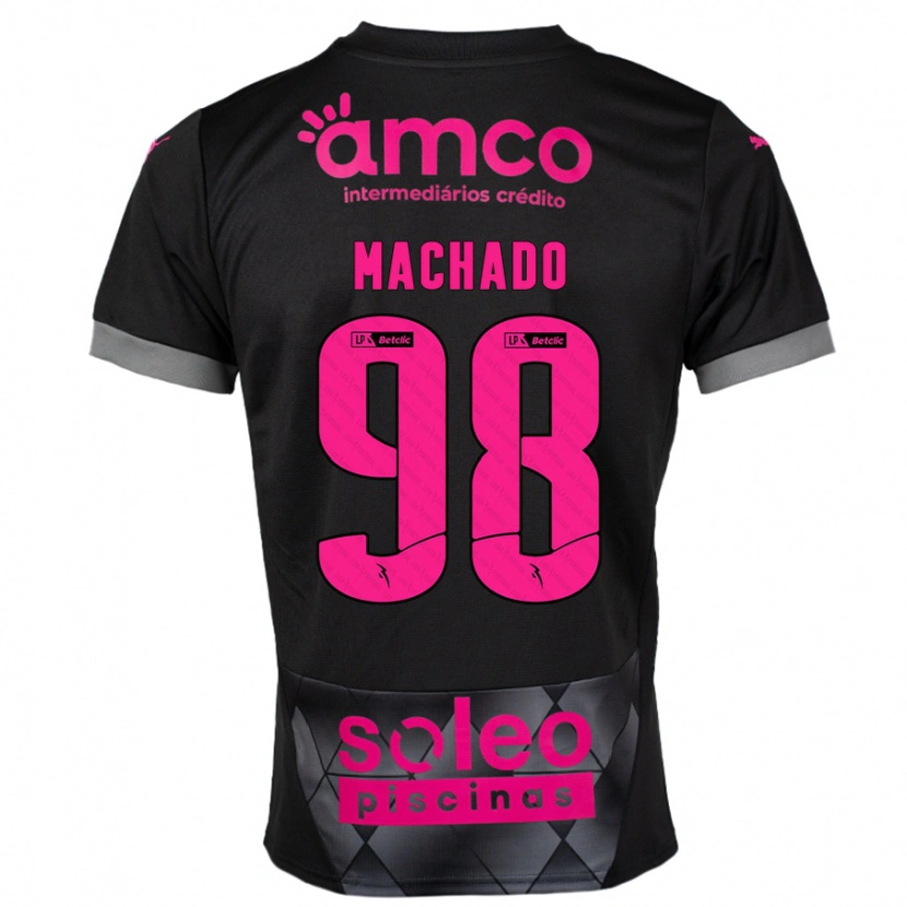 Danxen Mujer Camiseta Gonçalo Machado #98 Negro Rosa 2ª Equipación 2024/25 La Camisa México