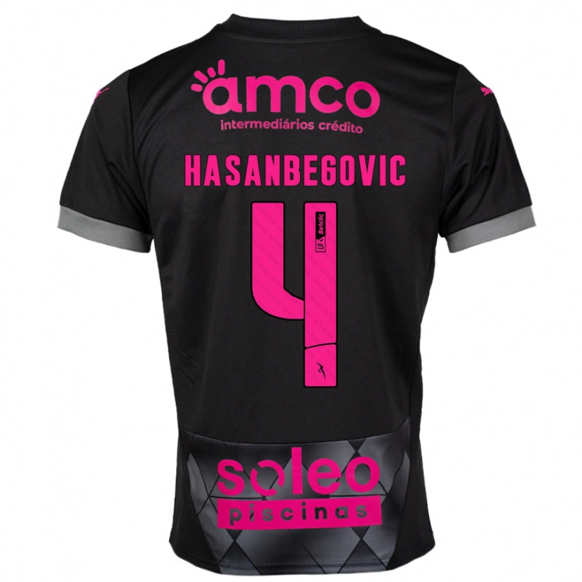 Danxen Mujer Camiseta Melisa Hasanbegović #4 Negro Rosa 2ª Equipación 2024/25 La Camisa México