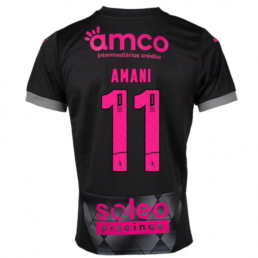 Danxen Mujer Camiseta Jolina Amani #11 Negro Rosa 2ª Equipación 2024/25 La Camisa México