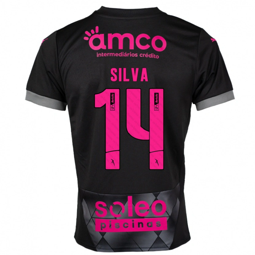 Danxen Mujer Camiseta Dolores Silva #14 Negro Rosa 2ª Equipación 2024/25 La Camisa México