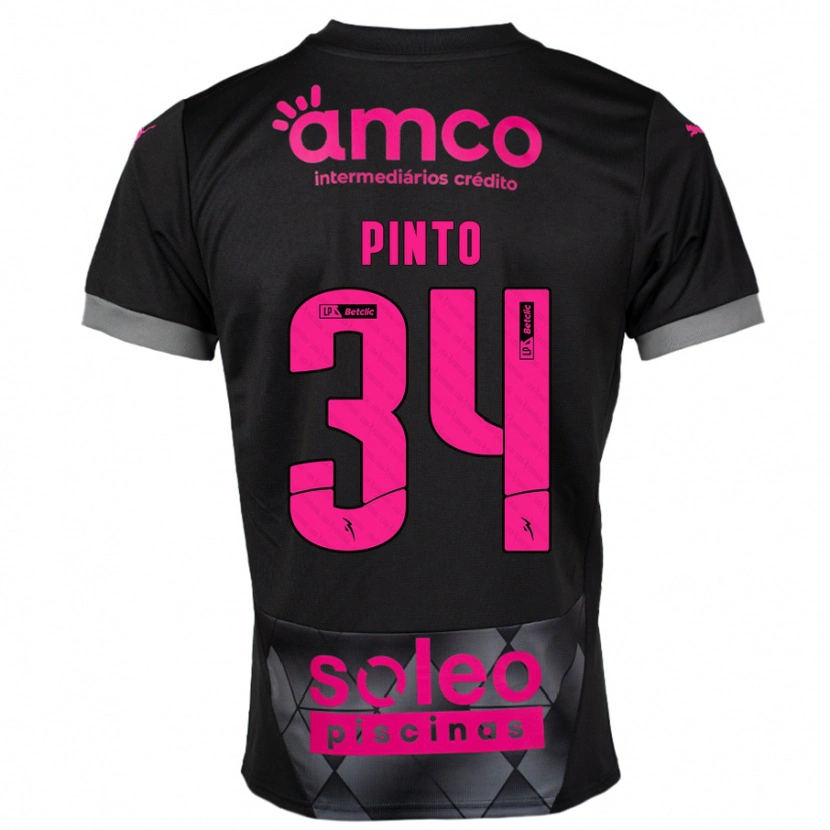 Danxen Mujer Camiseta Ana Pinto #34 Negro Rosa 2ª Equipación 2024/25 La Camisa México