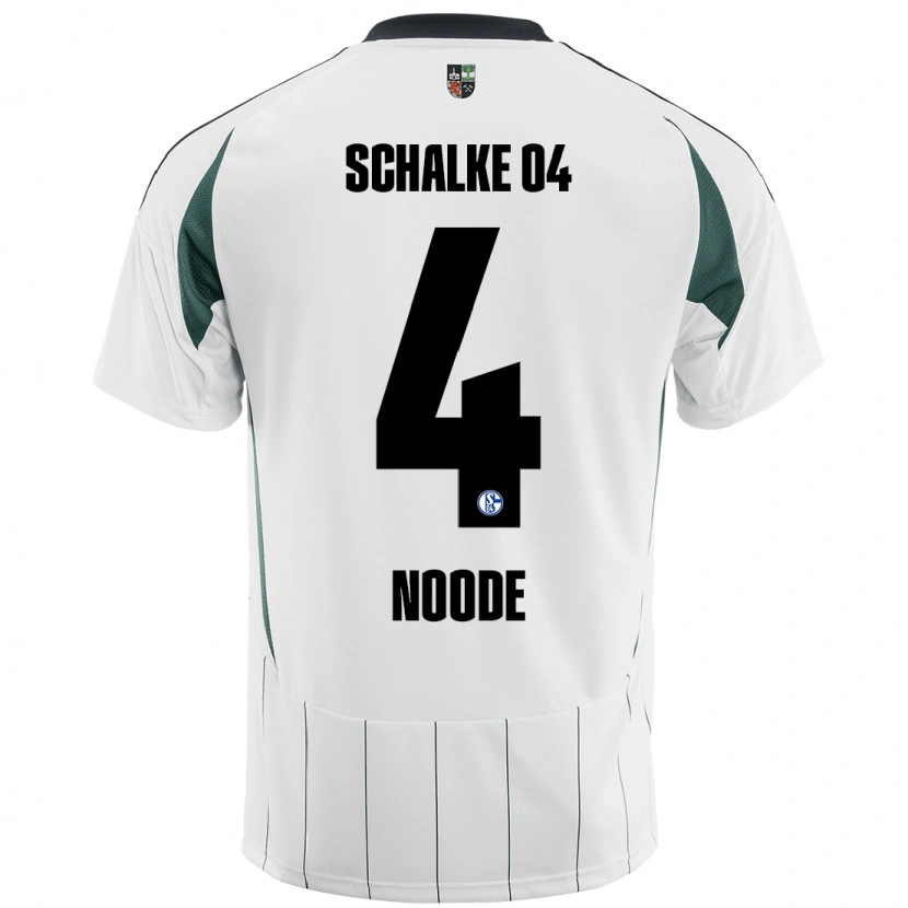 Danxen Mujer Camiseta Steve Noode #4 Blanco Verde 2ª Equipación 2024/25 La Camisa México