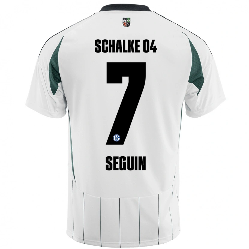 Danxen Mujer Camiseta Paul Seguin #7 Blanco Verde 2ª Equipación 2024/25 La Camisa México