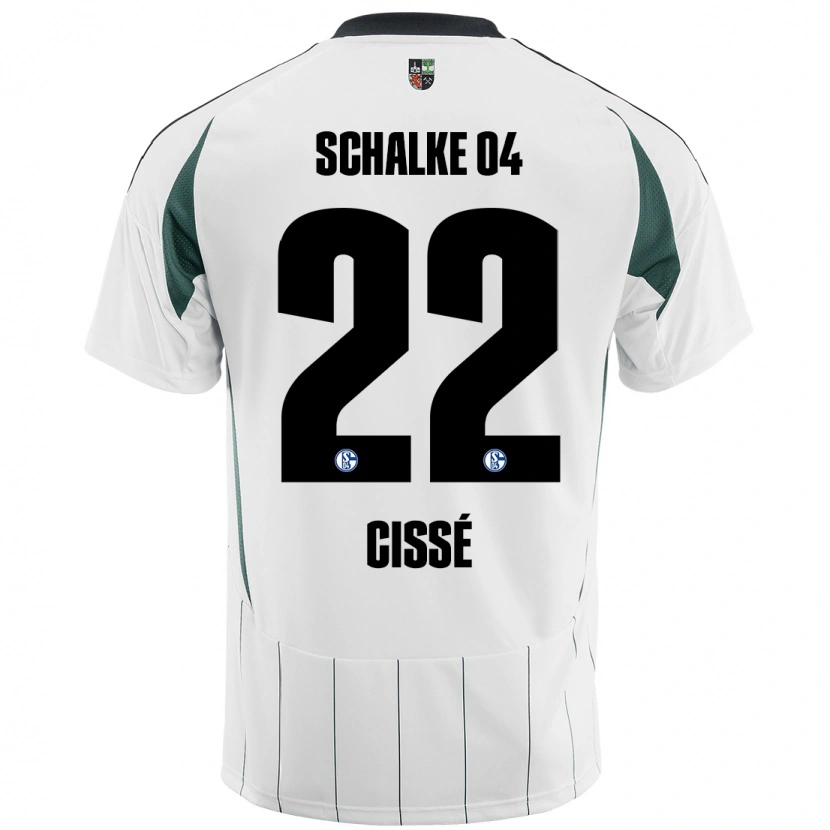 Danxen Mujer Camiseta Ibrahima Cissé #22 Blanco Verde 2ª Equipación 2024/25 La Camisa México
