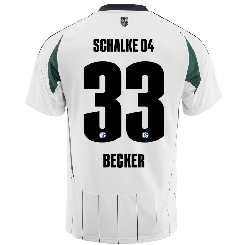 Danxen Mujer Camiseta Vitalie Becker #33 Blanco Verde 2ª Equipación 2024/25 La Camisa México