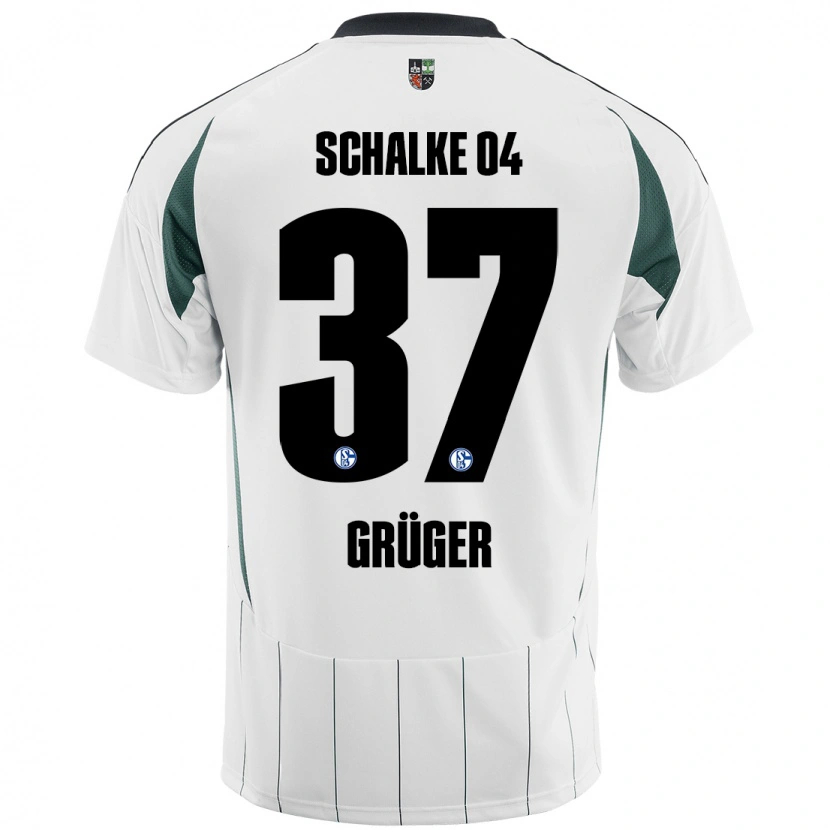 Danxen Mujer Camiseta Max Grüger #37 Blanco Verde 2ª Equipación 2024/25 La Camisa México
