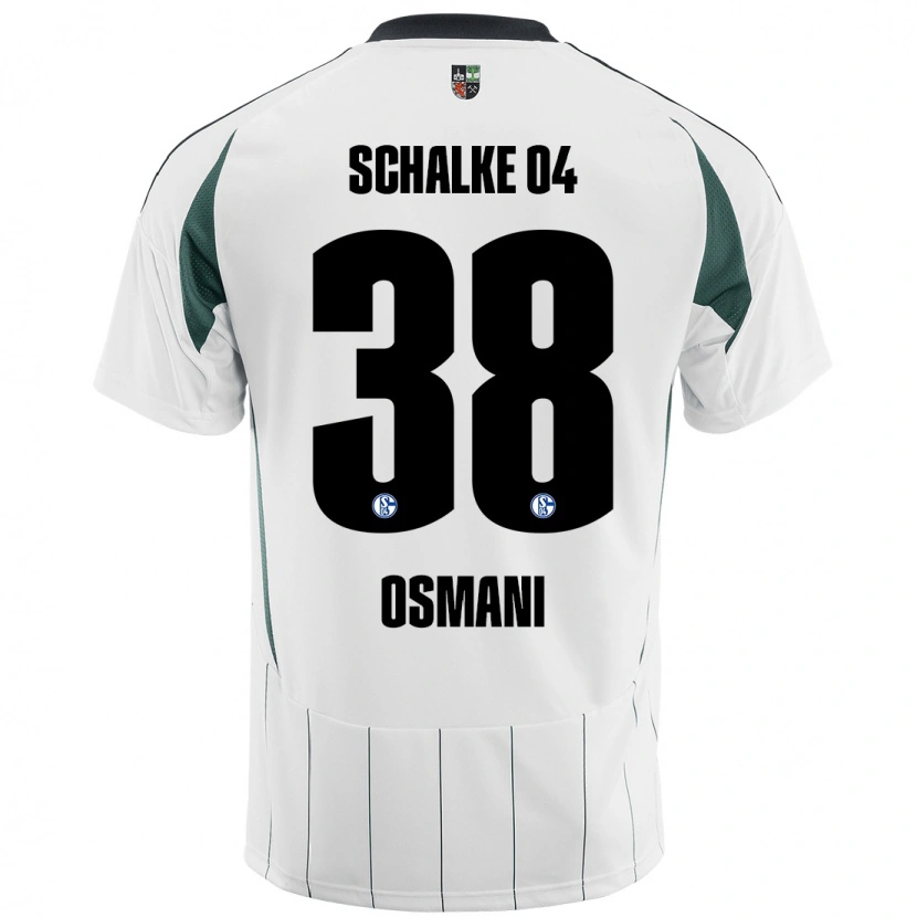 Danxen Mujer Camiseta Tristan Osmani #38 Blanco Verde 2ª Equipación 2024/25 La Camisa México