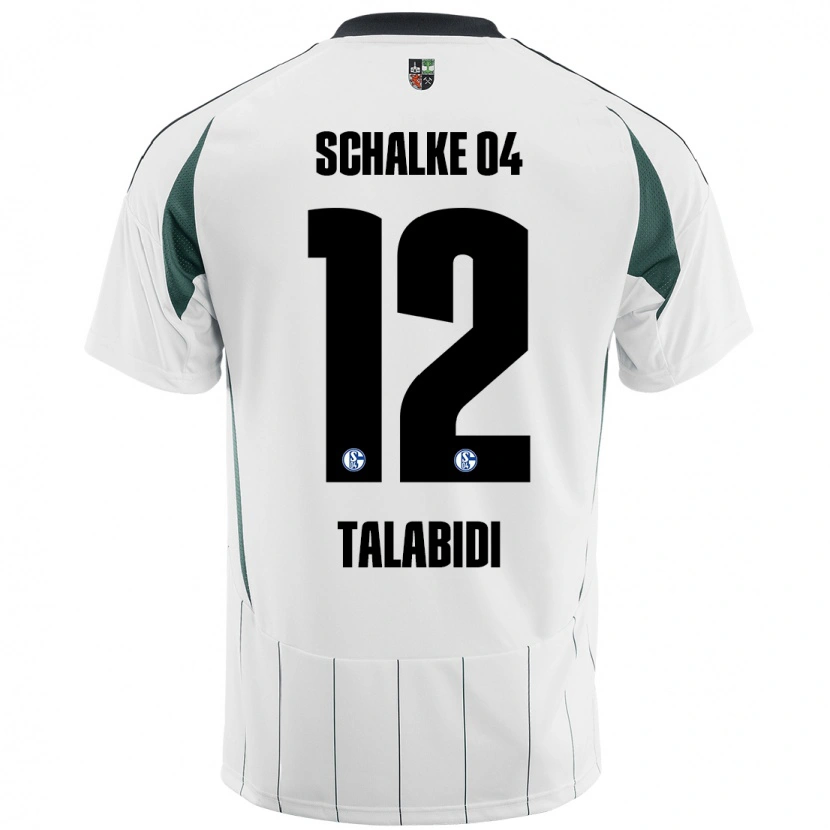 Danxen Mujer Camiseta Malik Talabidi #12 Blanco Verde 2ª Equipación 2024/25 La Camisa México