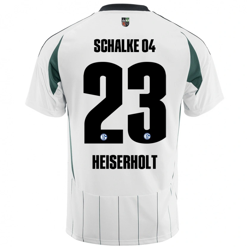 Danxen Mujer Camiseta Finn Heiserholt #23 Blanco Verde 2ª Equipación 2024/25 La Camisa México