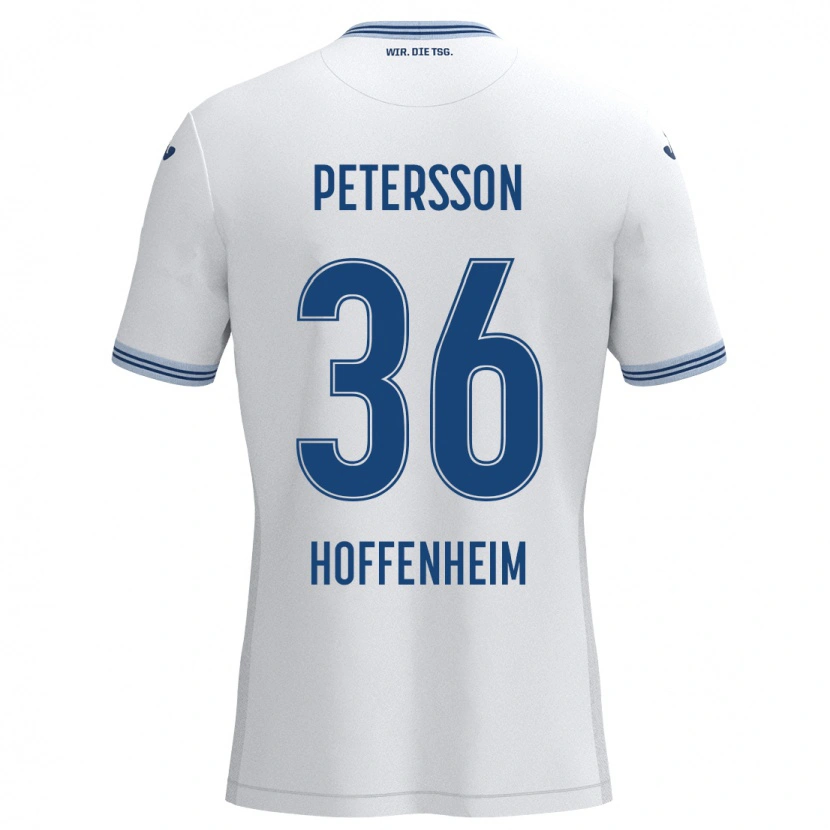 Danxen Mujer Camiseta Lúkas Petersson #36 Blanco Azul 2ª Equipación 2024/25 La Camisa México