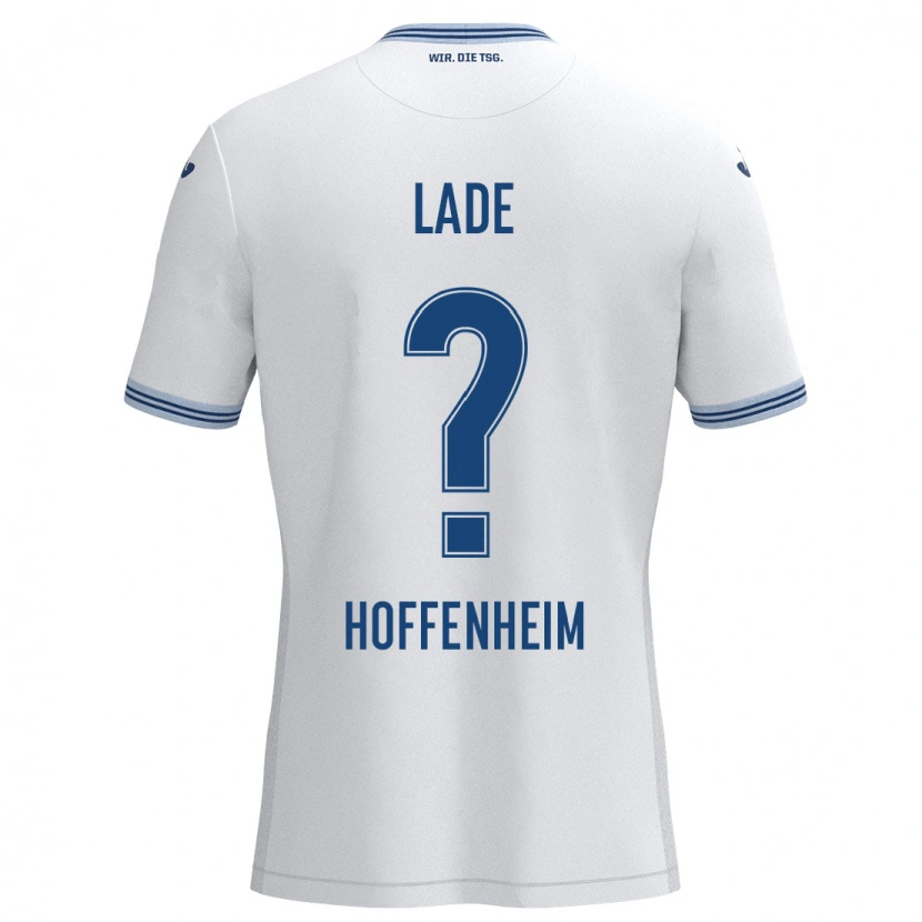 Danxen Mujer Camiseta Benjamin Lade #0 Blanco Azul 2ª Equipación 2024/25 La Camisa México