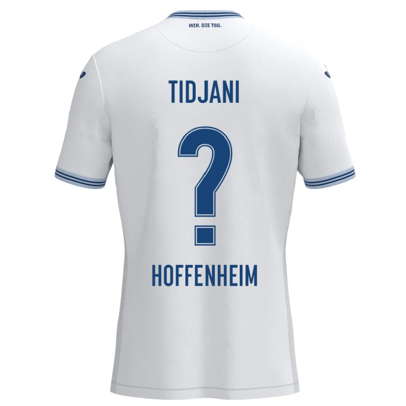 Danxen Mujer Camiseta Nouh Tidjani #0 Blanco Azul 2ª Equipación 2024/25 La Camisa México
