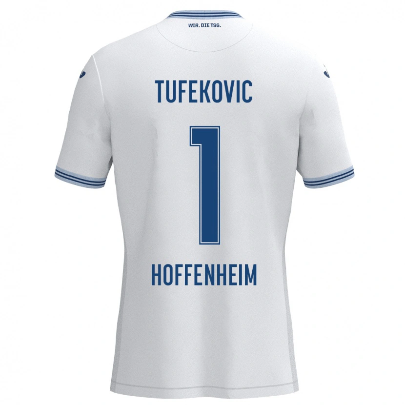 Danxen Mujer Camiseta Martina Tufekovic #1 Blanco Azul 2ª Equipación 2024/25 La Camisa México