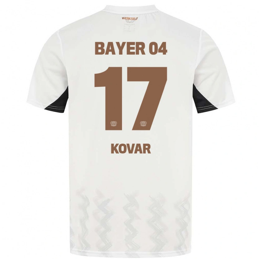 Danxen Mujer Camiseta Matej Kovar #17 Blanco Negro 2ª Equipación 2024/25 La Camisa México