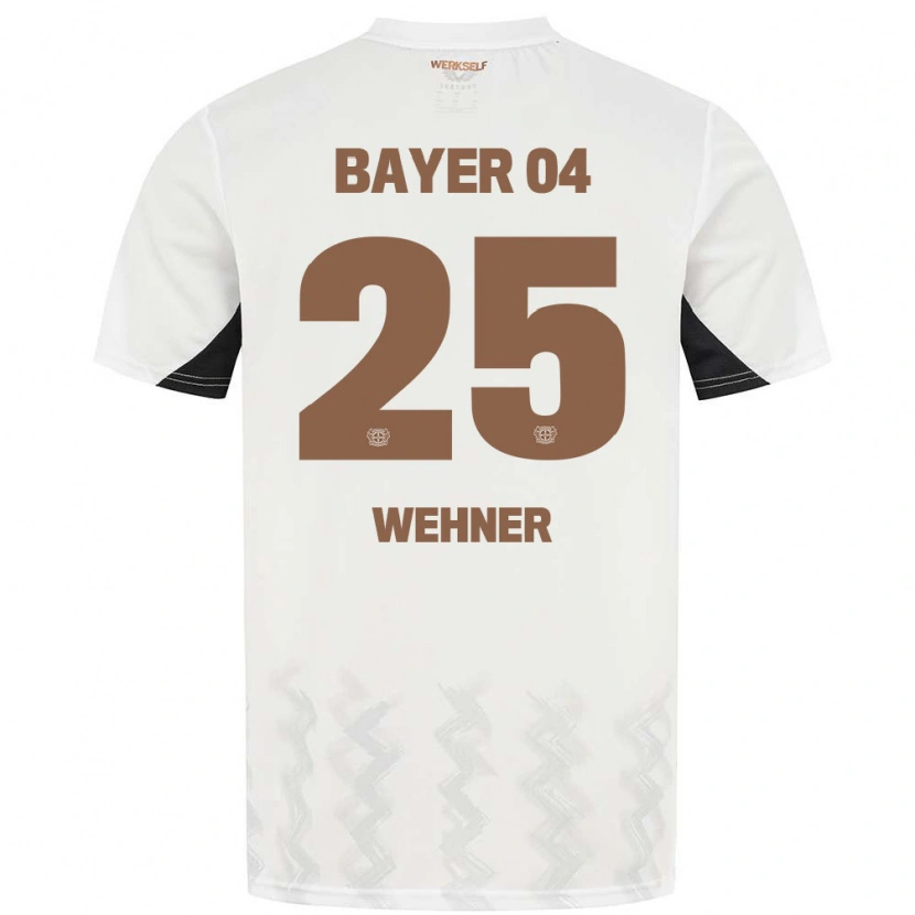 Danxen Mujer Camiseta Luca Wehner #25 Blanco Negro 2ª Equipación 2024/25 La Camisa México