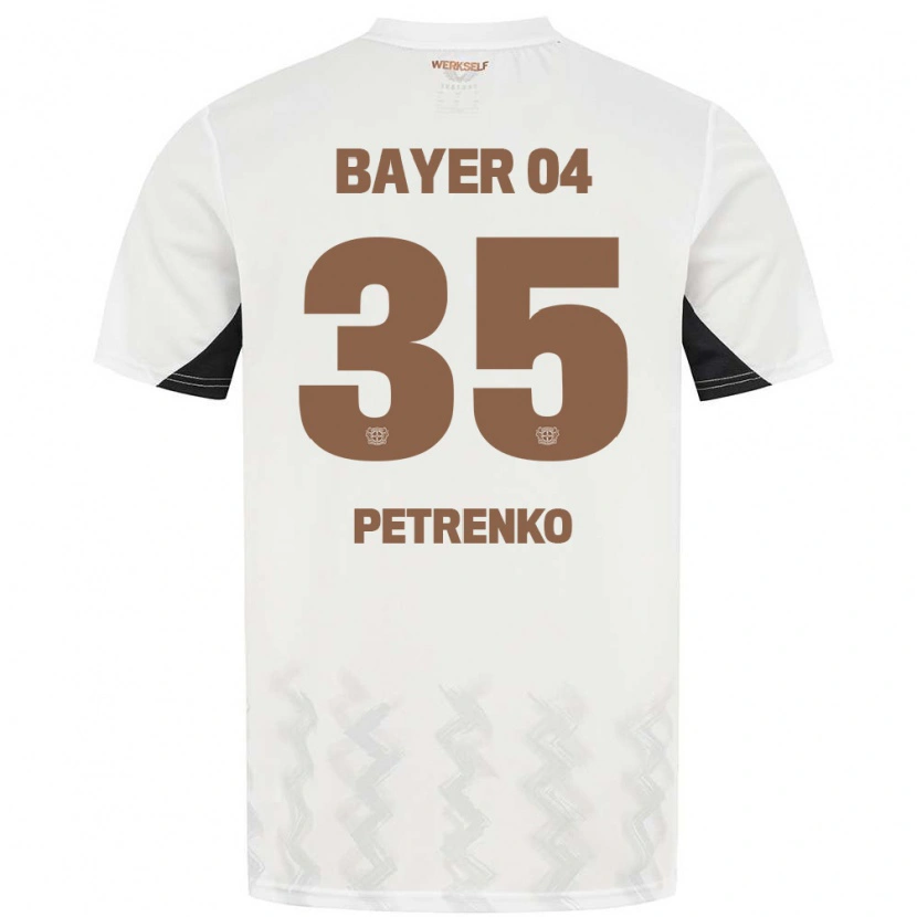 Danxen Mujer Camiseta Oleksandr Petrenko #35 Blanco Negro 2ª Equipación 2024/25 La Camisa México