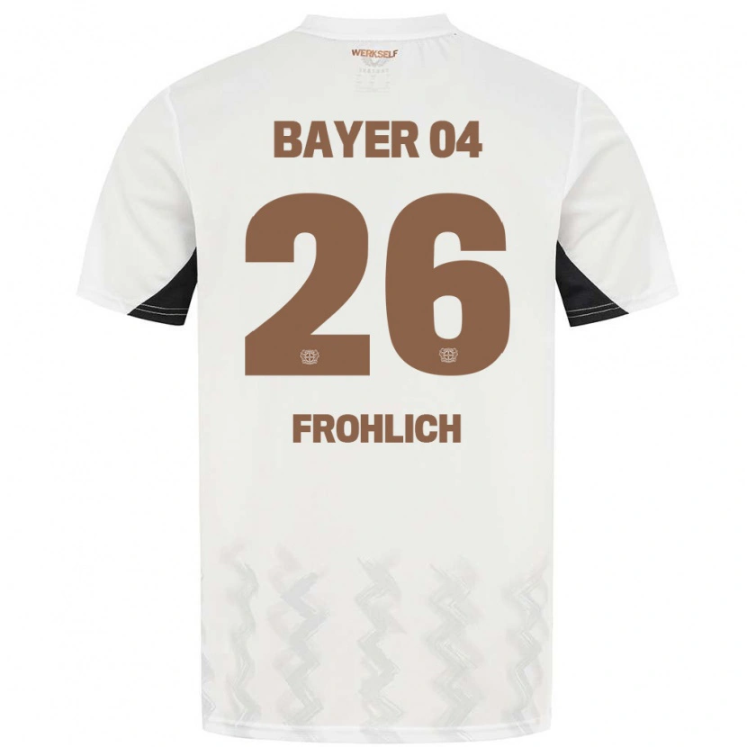 Danxen Mujer Camiseta Clara Fröhlich #26 Blanco Negro 2ª Equipación 2024/25 La Camisa México